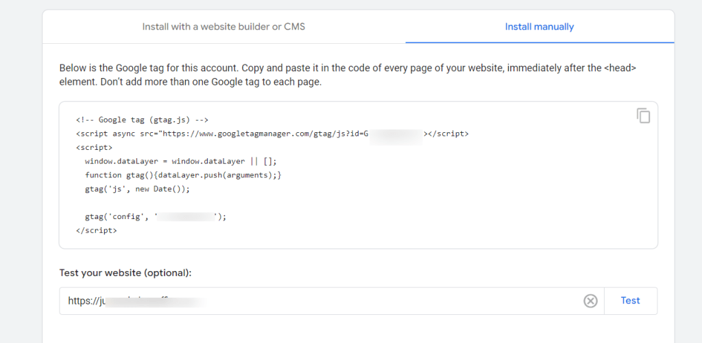 Google Analytics 代码示例