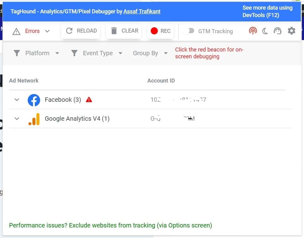 Google 标签管理器调试扩展