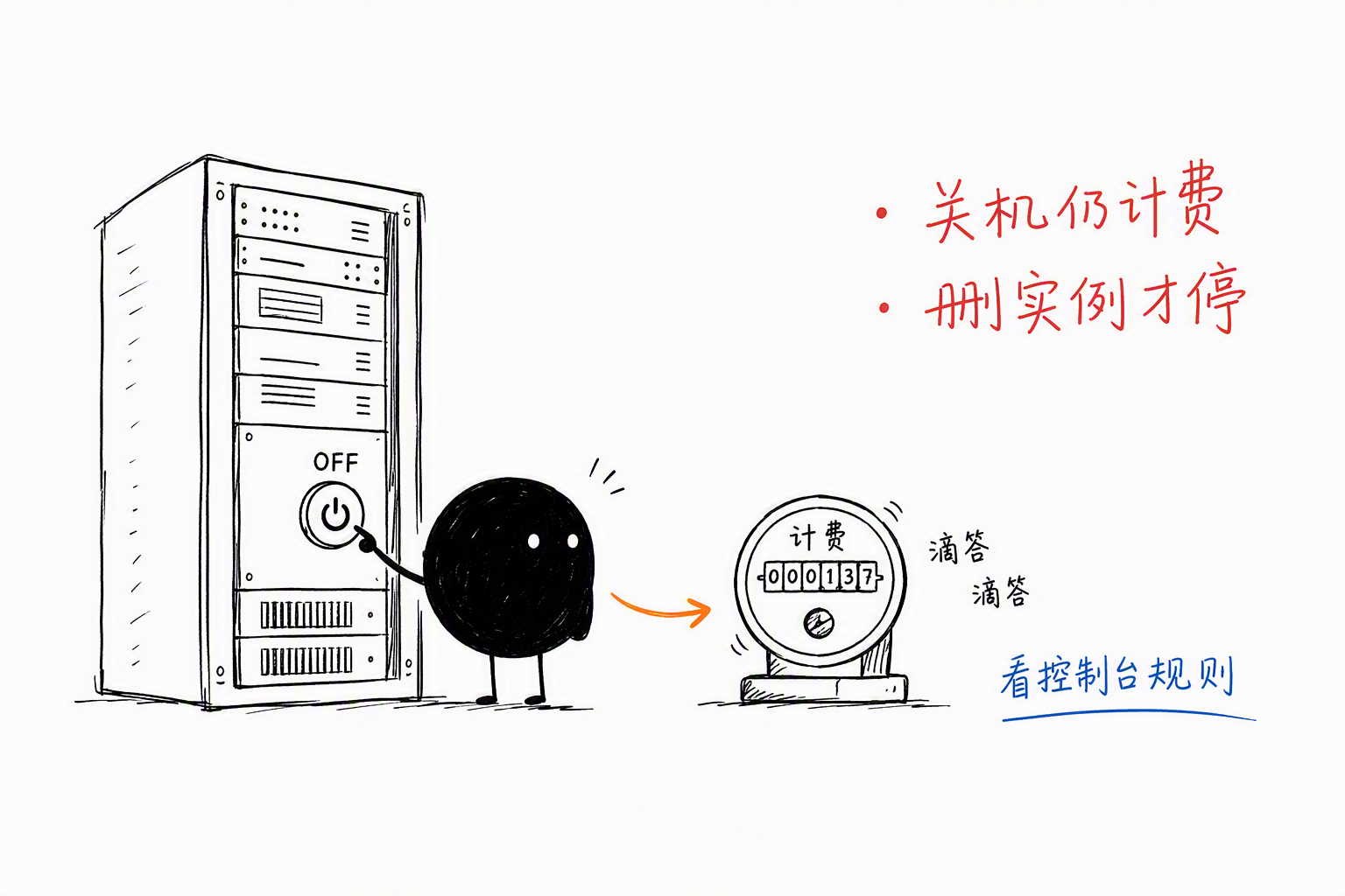 关机≠停止计费＝没熄火的火炉