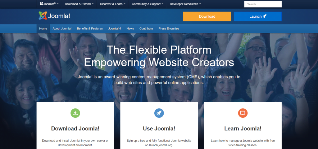 Joomla.com 首页