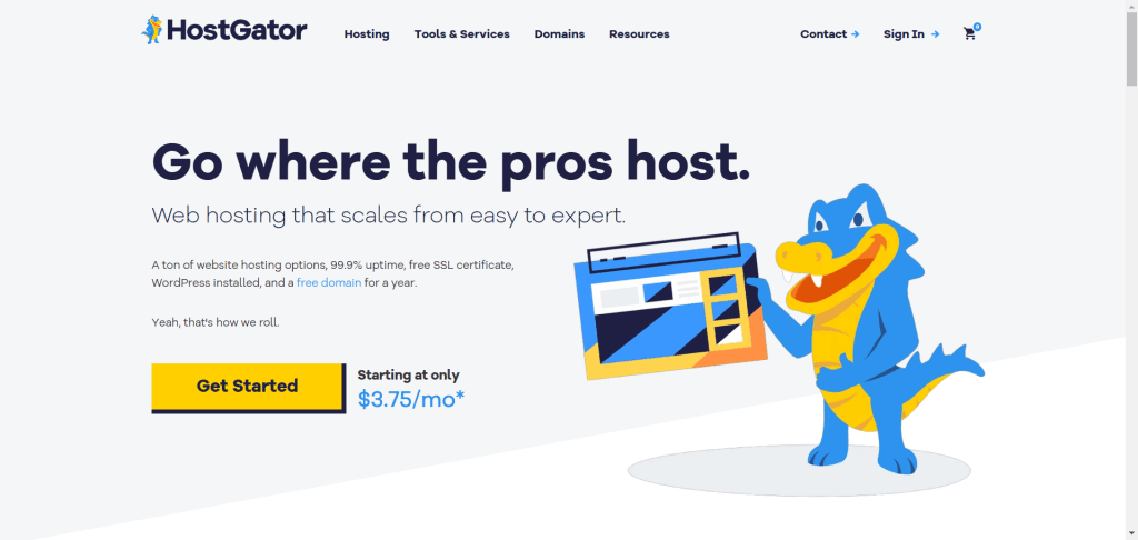 HostGator 首页