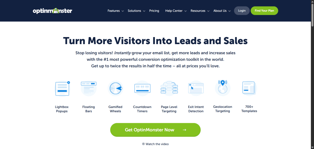 OptinMonster 网站首页