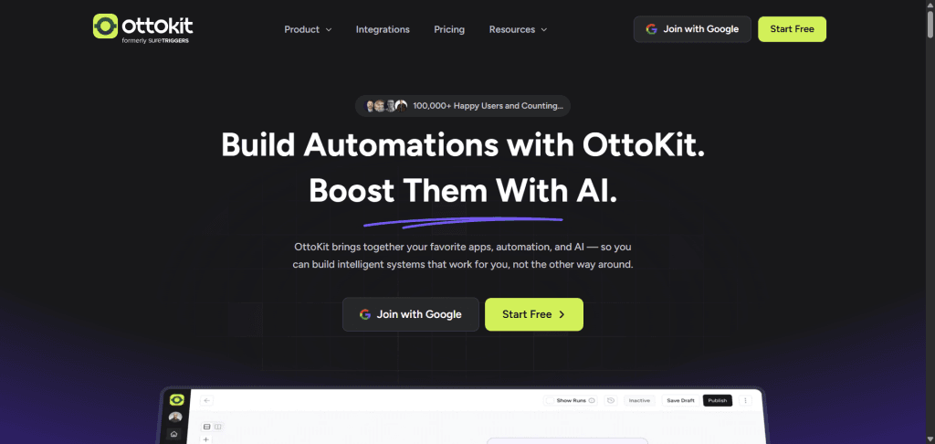 SureTriggers(Ottokit)网站首页