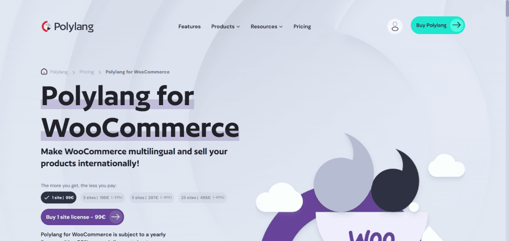 Polylang for WooCommerce 网站首页