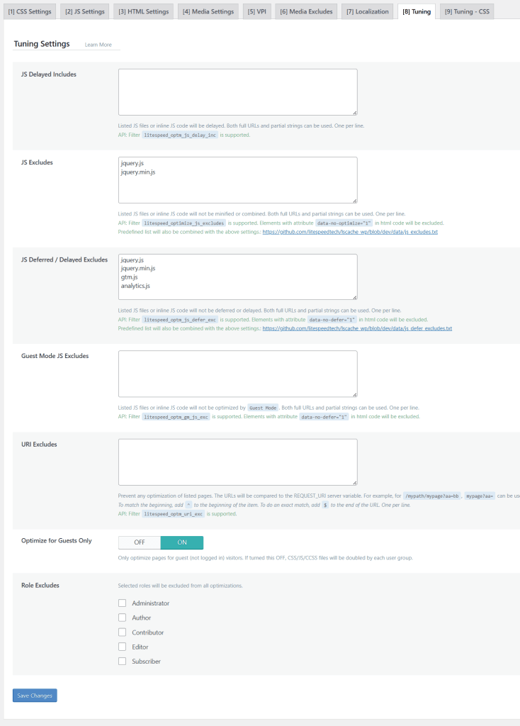 LiteSpeed Cache 页面优化调优设置：红色箭头指向 Combined CSS Priority 开关