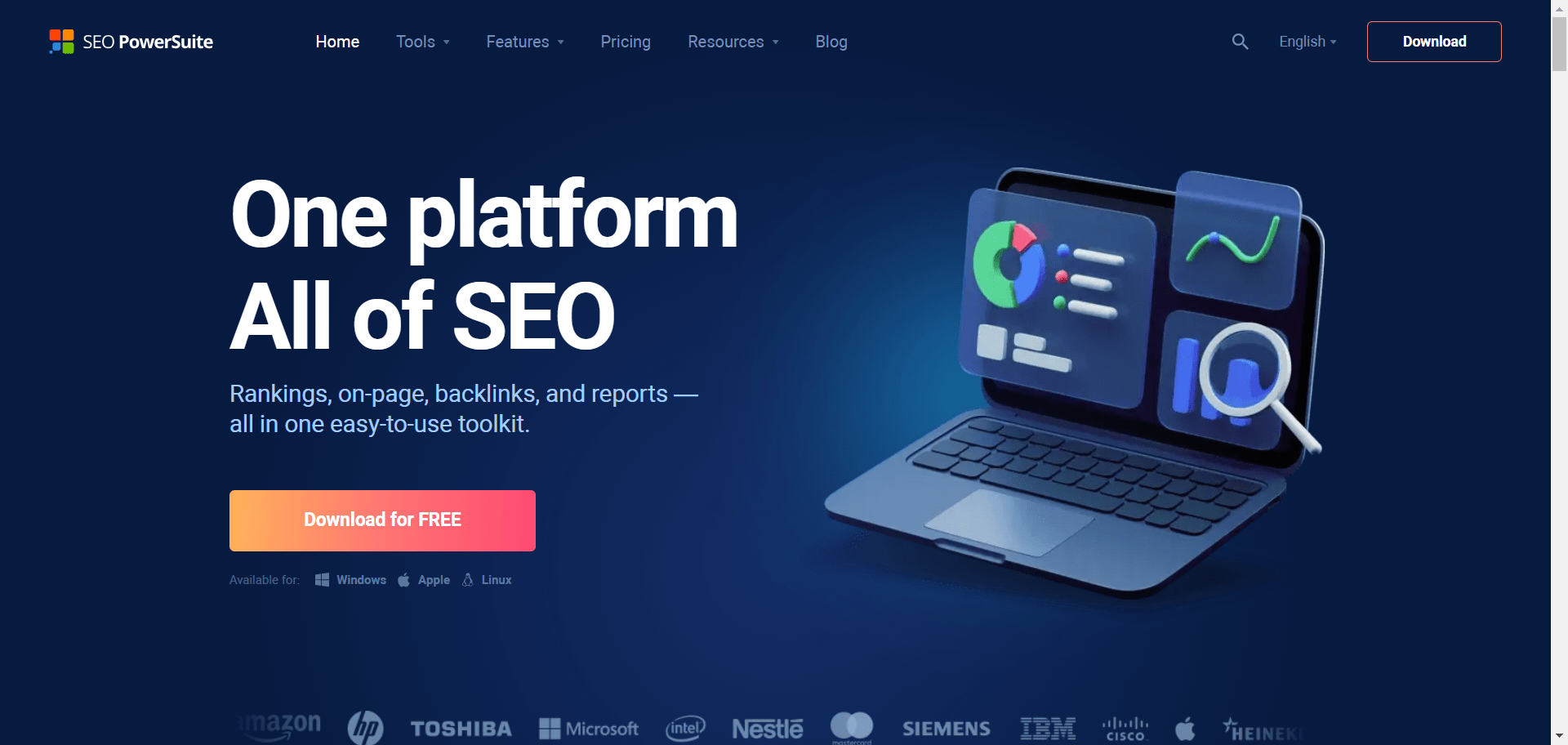 SEO Powersuite 落地页