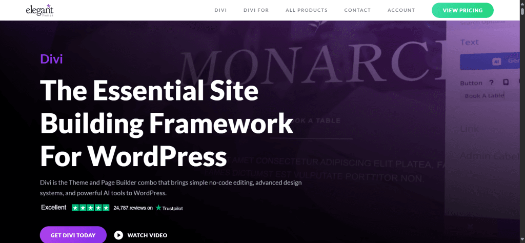 Elegant Themes 的 Divi 首页