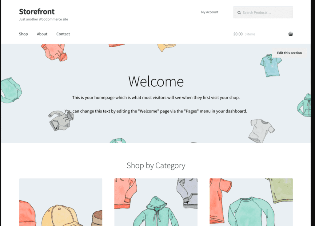 WooCommerce StoreFront 主题演示