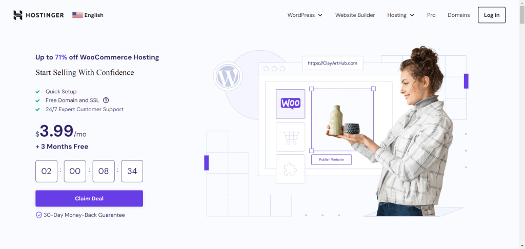 Hostinger WooCommerce 落地页