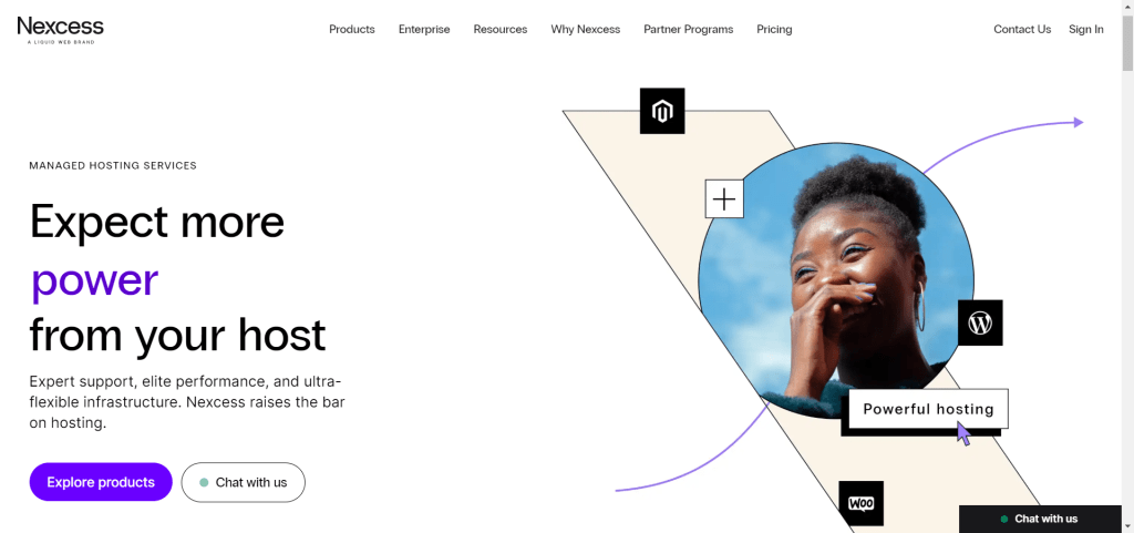 Nexcess 托管 WordPress 主机首页