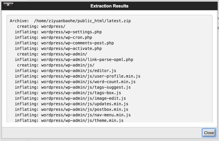 进入 wordpress 文件夹全选所有文件