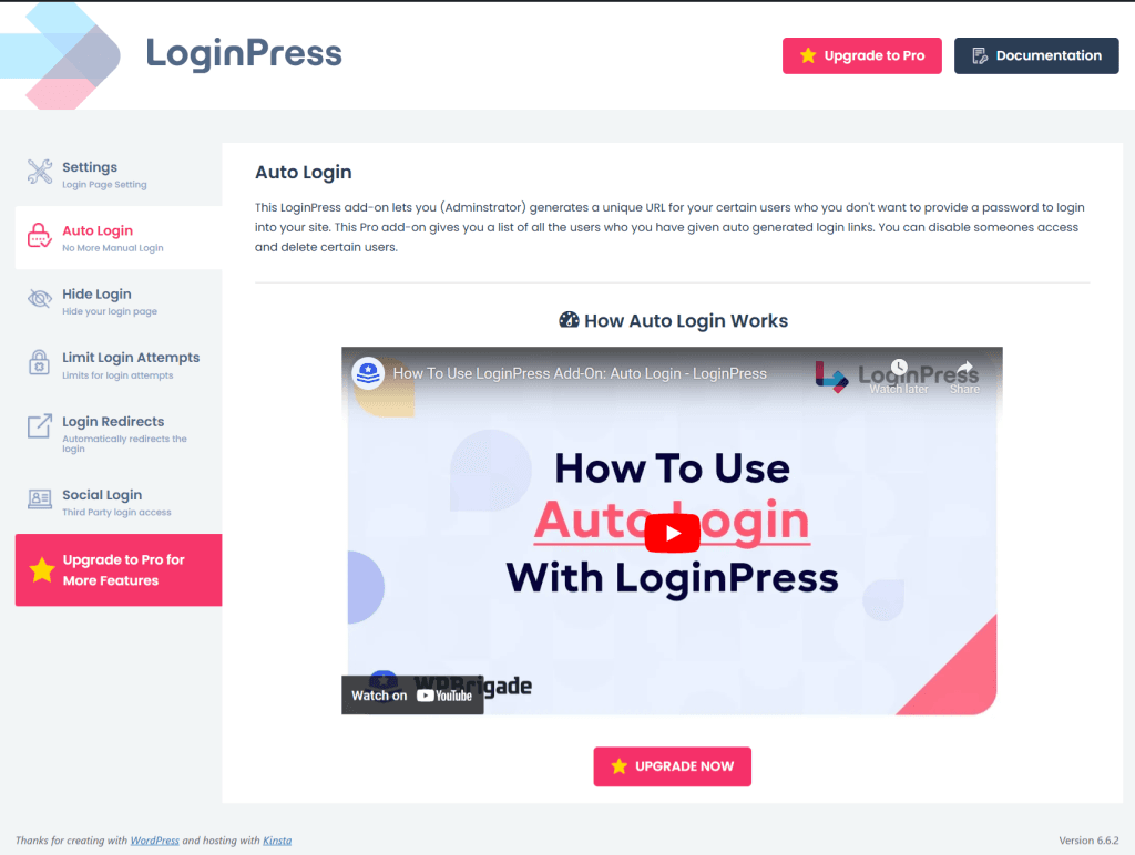LoginPress 插件设置页面