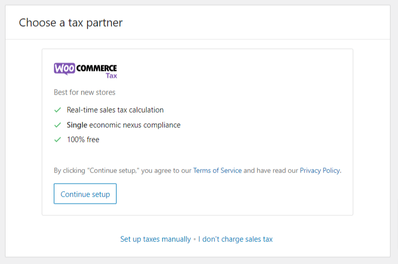 WooCommerce 征收销售税设置页面