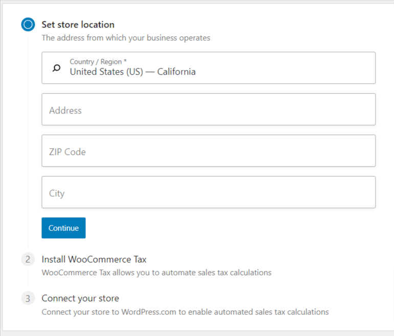 WooCommerce 税务征收 - 三个步骤