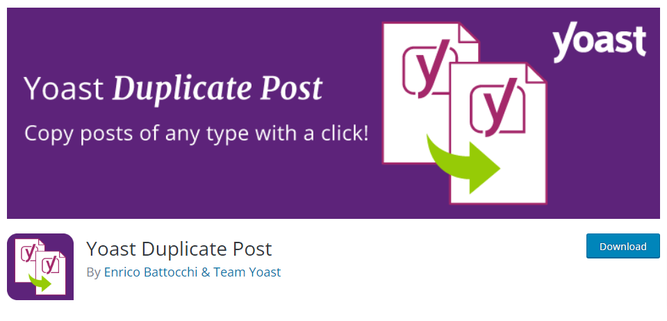 Yoast Duplicate Post 插件