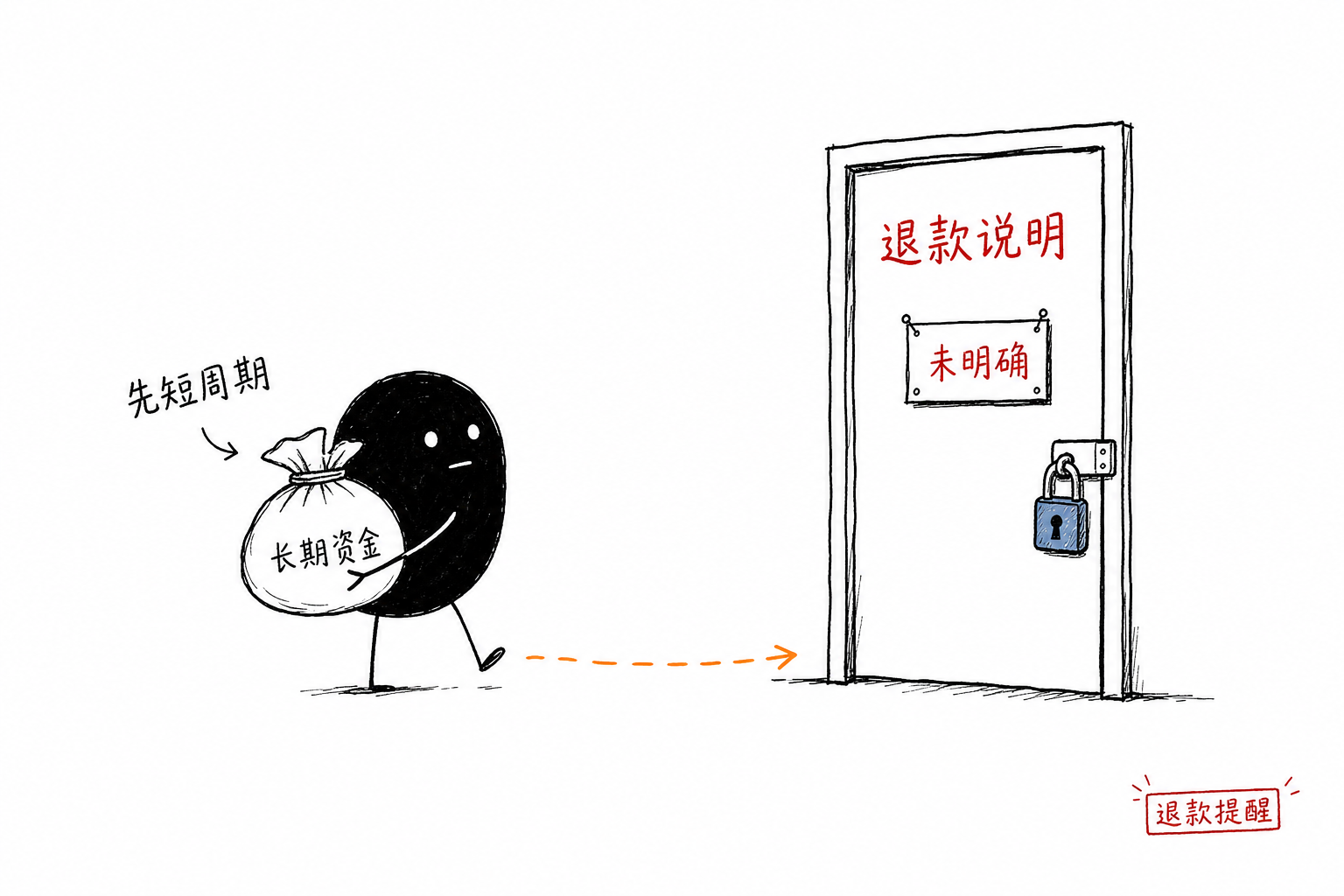 退款门前不投长钱：门没开，攥着长周期费用先问工单