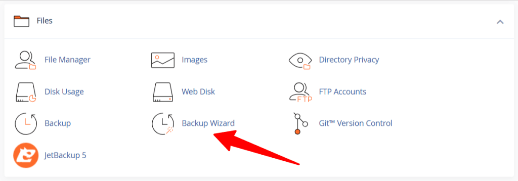 备份向导 - cPanel