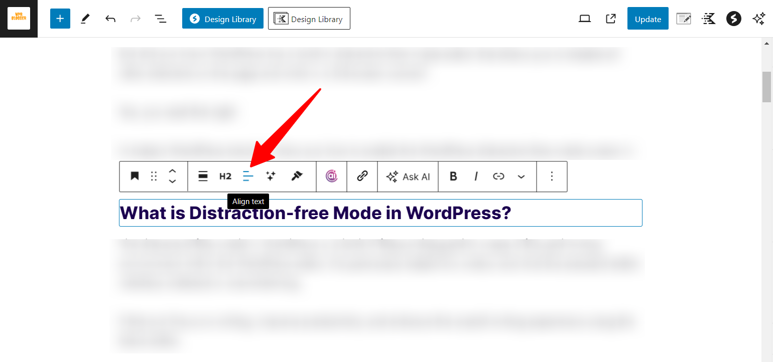 WordPress 块工具栏