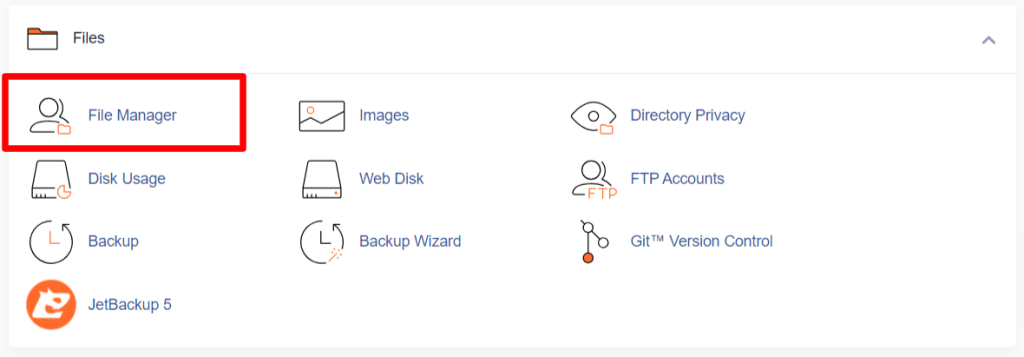 cPanel - 文件管理器标签