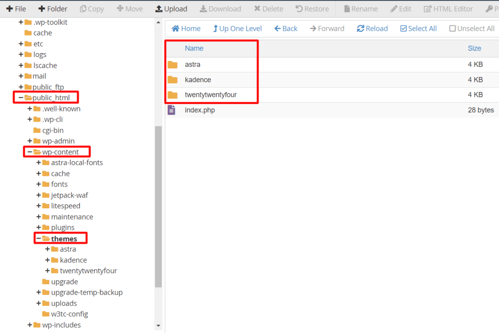 cPanel 界面