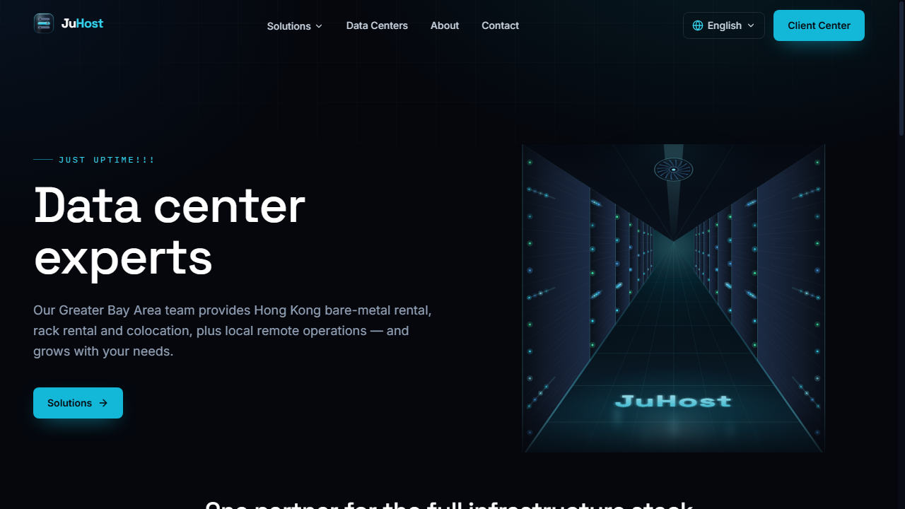 JUHost 官网首页截图