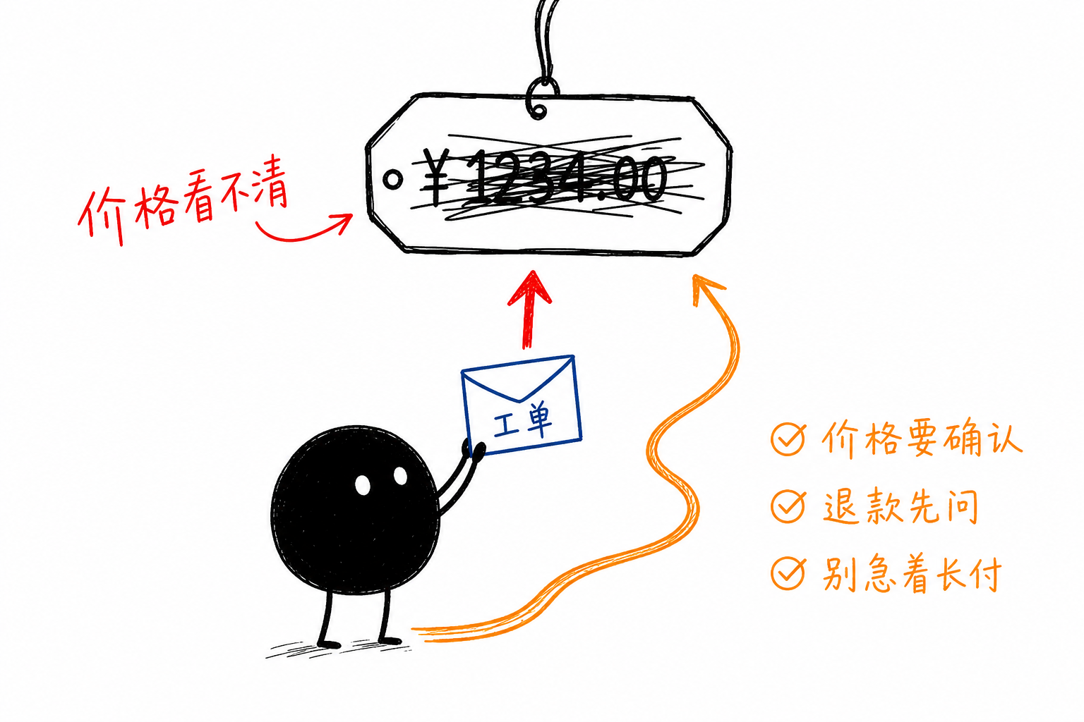 价格退款要工单确认