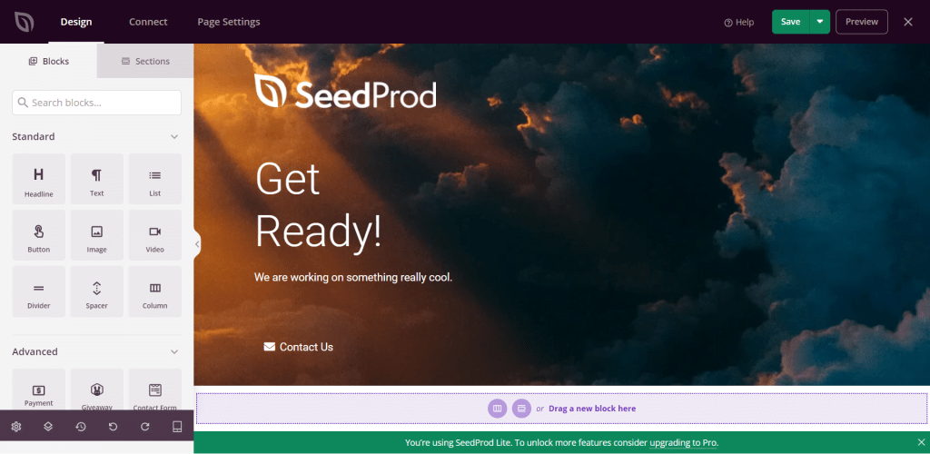 SeedProd 拖拽编辑器构建器