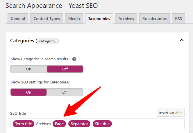 Yoast SEO 页面变量模板