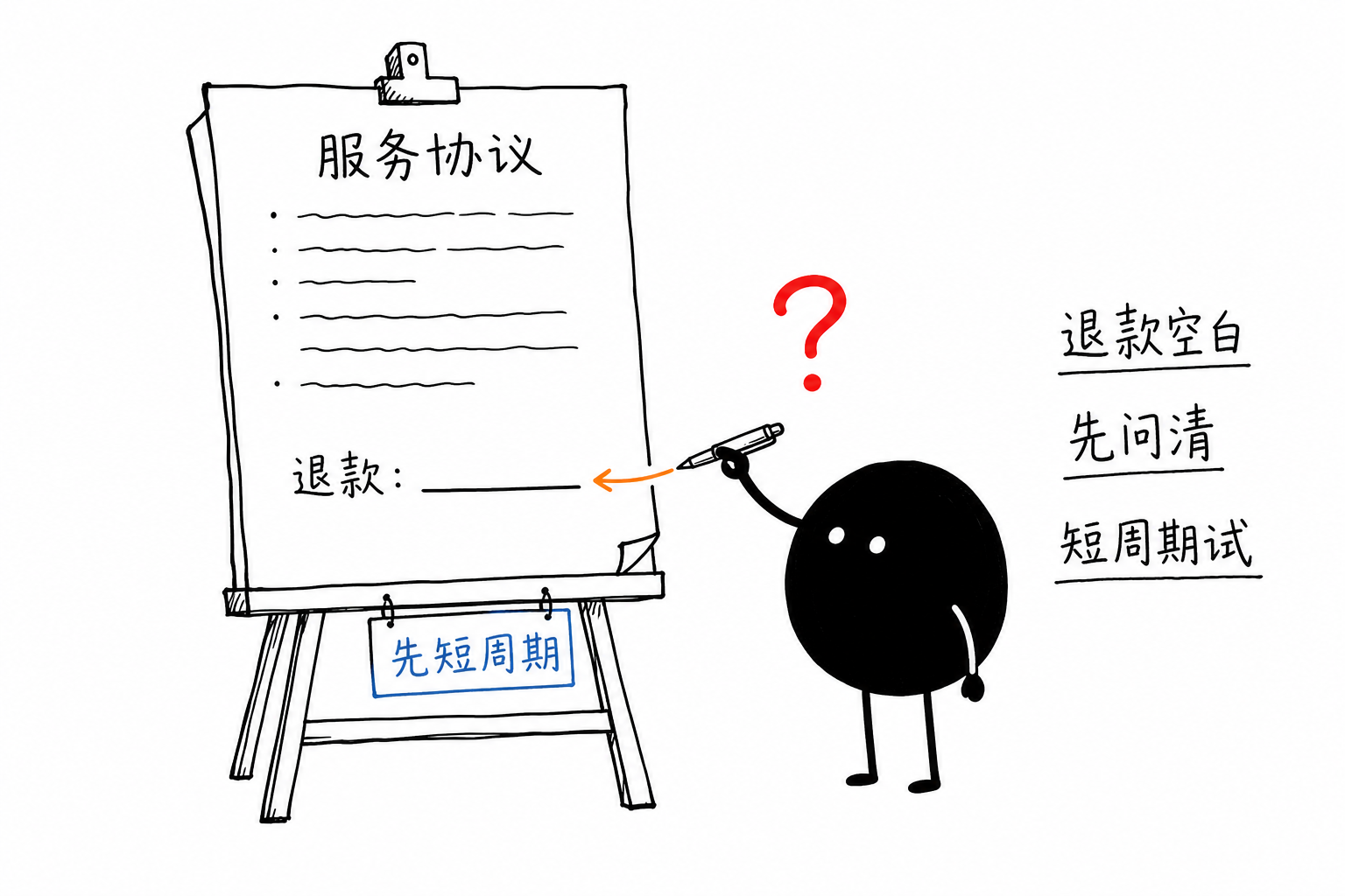 退款条款空白·先问清