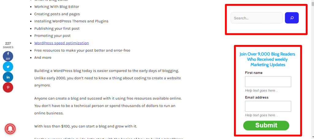 WordPress 小组件示例