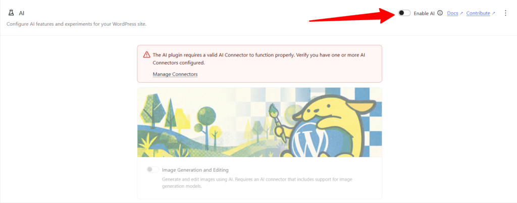 WordPress AI 插件配置界面：显示