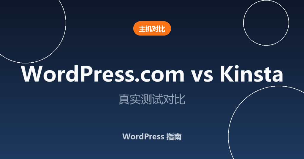 WordPress.com vs Kinsta:基于真实测试的亲身对比