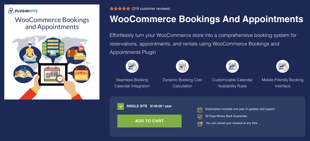 WooCommerce Bookings and Appointments