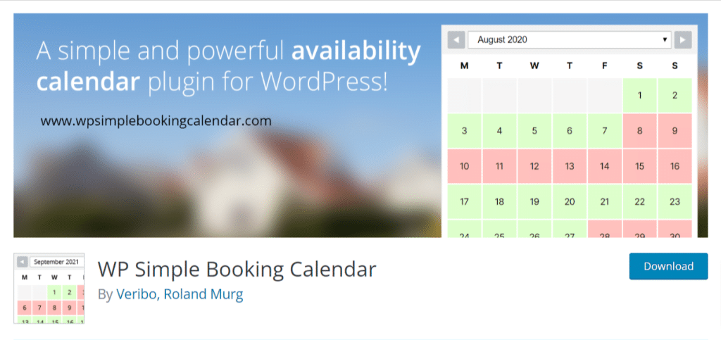 WP Simple Booking Calendar 插件