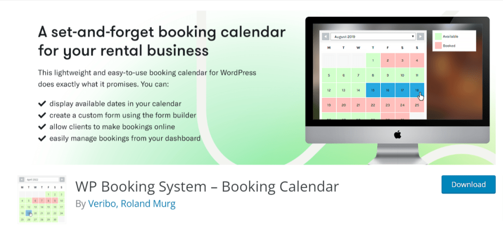 WP Booking System 插件