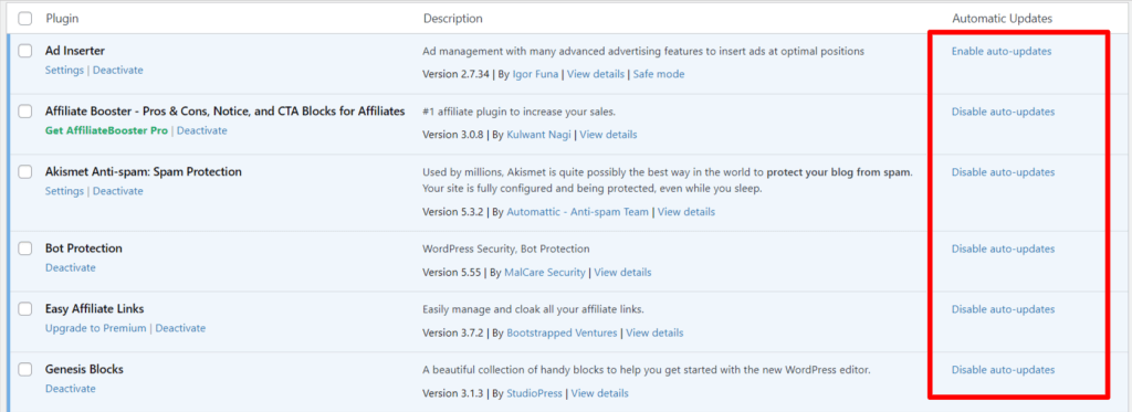 带自动更新功能的 WordPress 插件列表