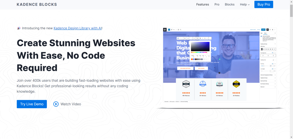 Kadence Blocks 创建惊人 WordPress 网站