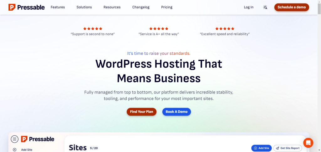 Pressable WordPress 托管平台