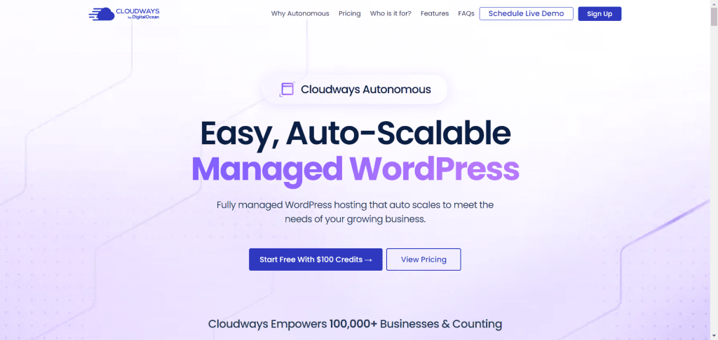 Cloudways Autonomous 托管