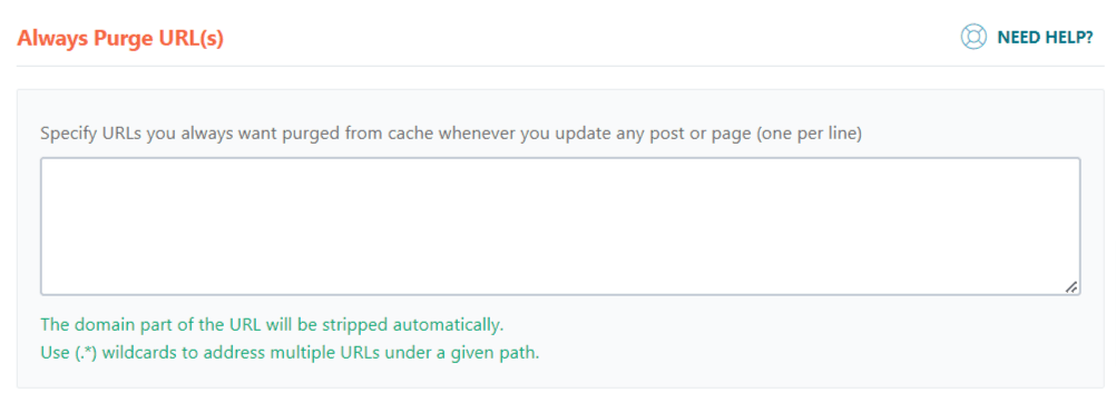 WP Rocket 始终清除 URL